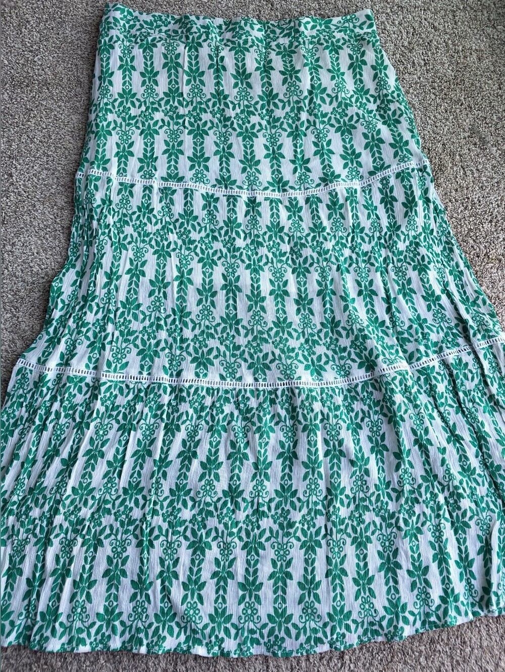 Skies Are Blue Maxi Skirt  Boho Cottagecore Vibe 2XL